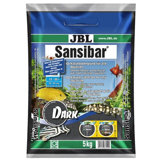 JBL Sansibar DARK 5kg – Feiner, dunkler Bodengrund für Aquarien