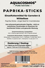 Paprika-Sticks – Natürliches Garnelenfutter für intensive Farben