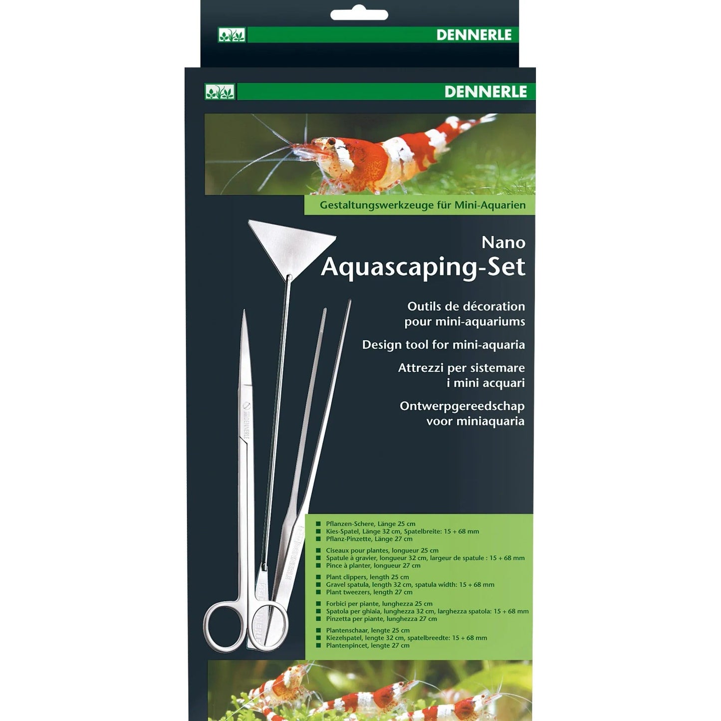 Dennerle Aquascaping Set: Professionelle Edelstahl-Werkzeuge für die einfache Aquariengestaltung
