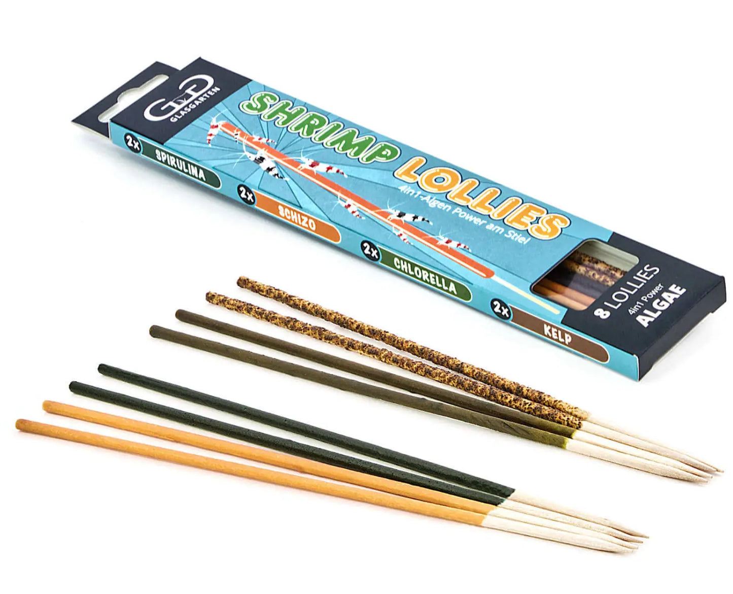 GlasGarten Shrimp Lollies 4in1 Algen Power: Der gesunde Knabberspaß für Zwergarnelen