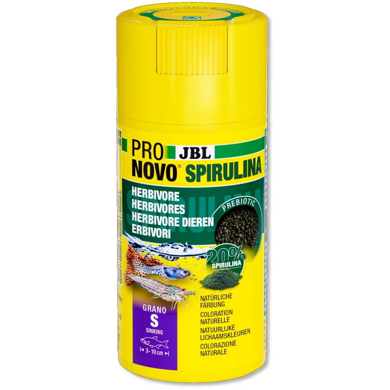 JBL PRONOVO SPIRULINA GRANO S - 20% pure Algen-Power mit CLICK-Dosierer